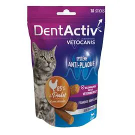 Friandise dentaire pour chat 85% de poulet (x10)