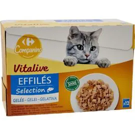 Effilées pour chats en gelée poissons (12x85g)
