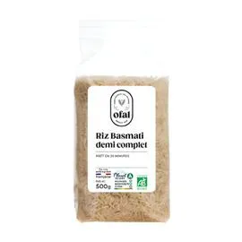 Riz Basmati Demi Complet (500g)