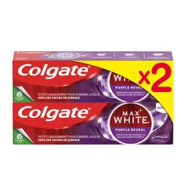 Dentifrice Max White Purple Reveal (2x75ml)