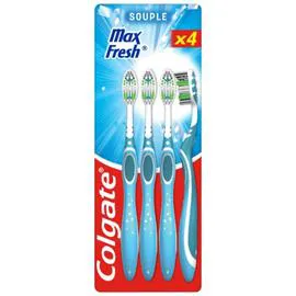 Brosses à Dents Max Fresh Souple (x4)