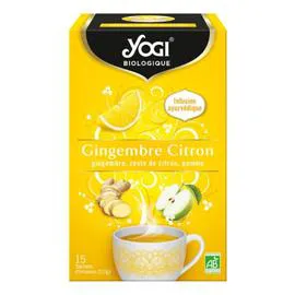 Thé infusion au gingembe citron et zeste de pomme (x15)
