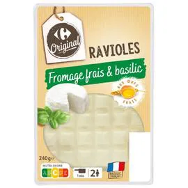 Ravioles fromage frais basilic (240g)