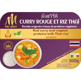 MEI ASIA Plat Cuisiné Riz Thaï Curry Rouge Veggie 300g