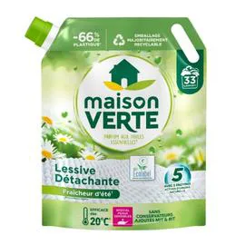 Lessive Liquide Hypoallergénique Détachante Fraîcheur d'Eté pour Peaux Sensibles (1,485l)