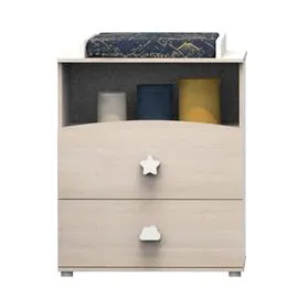 TEX BABY Commode blanc bois 76x97x66 cm l'unité