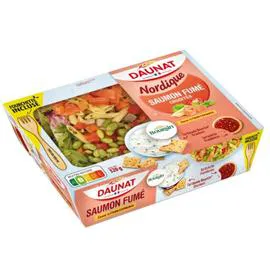 Salade Composée Nordique Saumon fumé crudités sauce citron combava (320g)