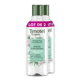 TIMOTEI Shampooing Expert Equilibrant à l'Huile de Romarin et Allantoïne 2x300ml