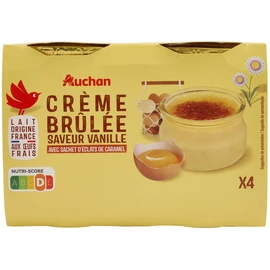 Crème brulée saveur vanille (4x100g)