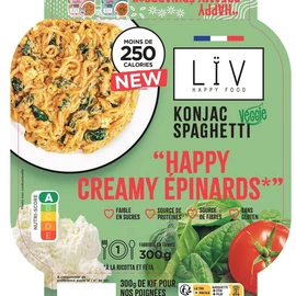 Konjac spaghetti Happy creamy épinards (300g)