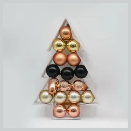 Lot de 17 boules de Noël en plastique 5 cm Noël dans les Bois