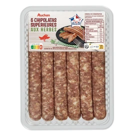 Chipolatas supérieures aux herbes (x6)