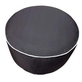 Pouf rond gonflable, H.23 x diam. 53 cm - Gris