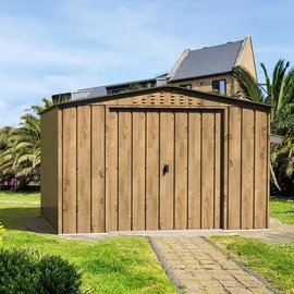 Abri de jardin métal - Imitation bois - 7,75m²