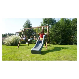 Portique balançoire avec toboggan - Bois - H2,24 m - TREFLE