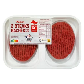 Steaks hachés pur bœuf 15%MG (0,200kg)