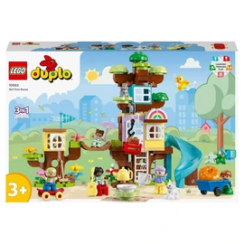 DUPLO 10993 -  La cabane dans l&rsquo;arbre 3-en-1, Jouet Éducatif pour Enfants Dès 3 Ans, Filles et Garçons, avec 4 Figurines Animaux, des Briques et Toboggan