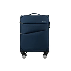Valise cabine souple bleue foncé Perfeckto 55x35x20cm