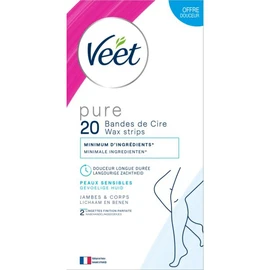 Bande de cire froide jambes peaux sensibles (x20)
