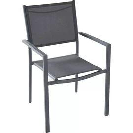 Fauteuil de jardin - Acier/textilène - Gris