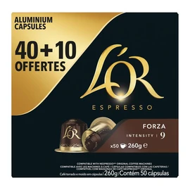 Capsules de café Forza intensité 9 compatibles Nespresso (x50)