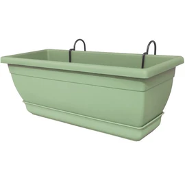 Balconnière en plastique avec supports - 50cm - Vert sauge