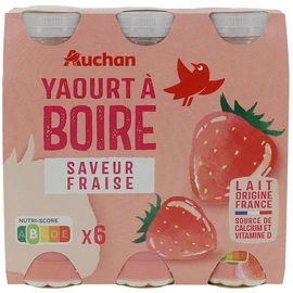 Yaourt à boire saveur fraise (6x180g)
