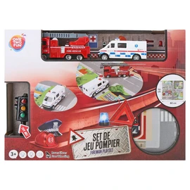 Ensemble Tapis et véhicules de pompier et ambulances