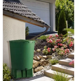 Récupérateur d'eau avec socle Vert - 500L - ECOBASIC