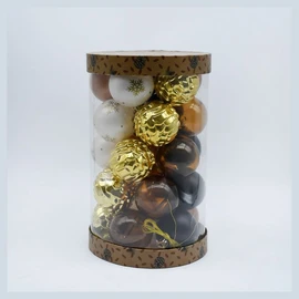Lot de 25 boules de Noël en plastique 6 cm Noël dans les Bois