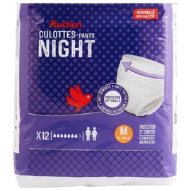 Couches culottes nuit taille M (70-100cm) (x12)