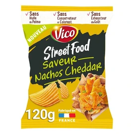 Street Food Chips ondulées saveur nachos cheddar (120g)