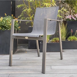 Fauteuil de jardin empilable aluminium ZAHARA