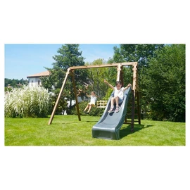 Portique balançoire avec toboggan- Bois - H2,24m PRUNE