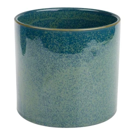 Cache pot en grès D16.5 cm - Bleu