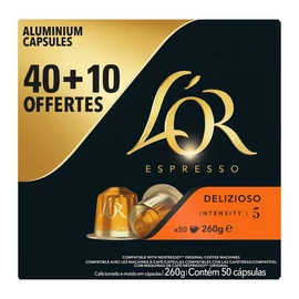Capsules de café Delizioso intensité 5 compatibles Nespresso (x50)