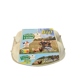 Œufs de poules élevées en plein air bio (x6)