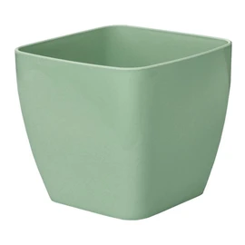 Cache-pot carré L22 H21 brillant - Vert sauge