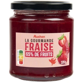 La Gourmande confiture de fraise 65% de fruits (320g)
