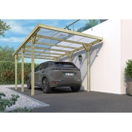 Carport toit plat - Bois traité autoclave - 15,6 m² - JEAN