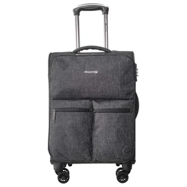 Valise cabine souple noire Poly Soft 55x35x20cm