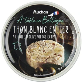 Thon blanc entier à l'huile d'olive vierge extra A table en Bretagne (160g)