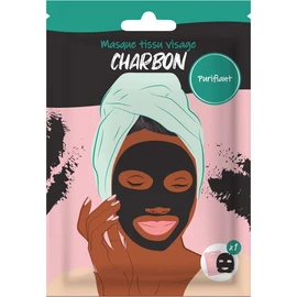 Masque tissu visage purifiant charbon (x1)