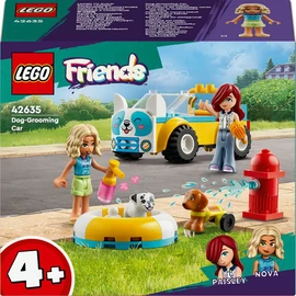 Friends 42635 - La Voiture de Toilettage Canin - Set avec un Véhicule - Jouet sur le Thème des Animaux et de la Nature - 2 Mini-poupées et 2 Chiens