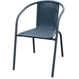 Chaise de jardin bistrot - Rotin - Gris