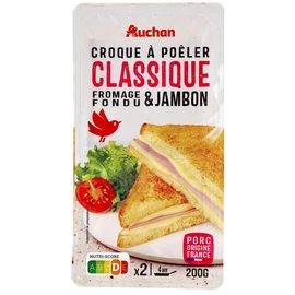 Croque à poêler classique au fromage fondu et jambon (200g)