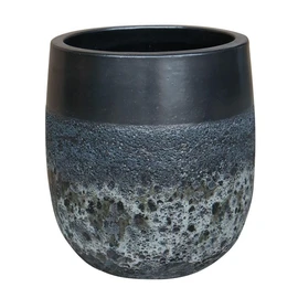 Pot en terre cuite émaillée ø35 x h39 cm - Bleu