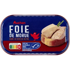 Foie de morue fumé au bois de hêtre MSC (120g)