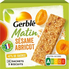 Barres de céréales à l'abricot et au sésame (120g)
