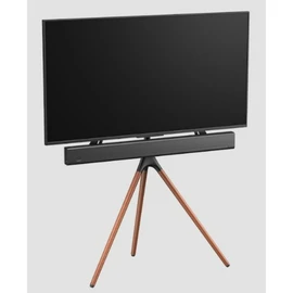 Support TV au sol Q1310 - Noir / Bois